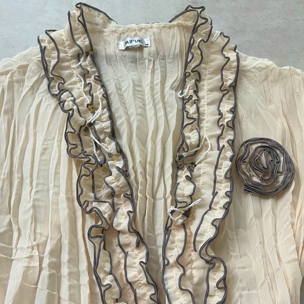 Women elegant cream color blazer
